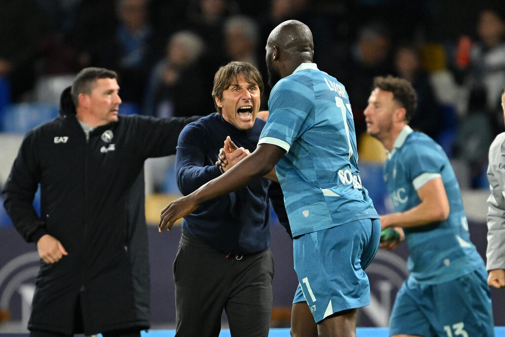 Antonio Conte con Romelu Lukaku (Getty Images)