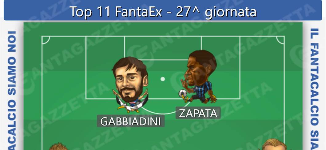 Copertina: TOP11 dei FANTA-EX: la dura legge del +3 di chi ha il dente avvelenato. 27a giornata