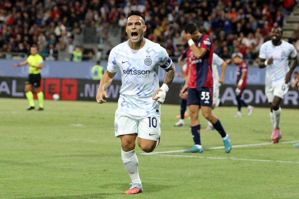 Lautaro Martinez festeggia il gol dell'1-0 (Getty Images)