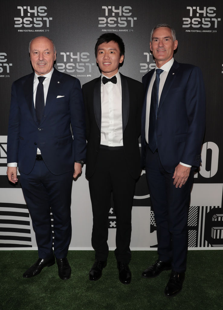 Inter, Antonello con Marotta e Zhang (Getty Images)