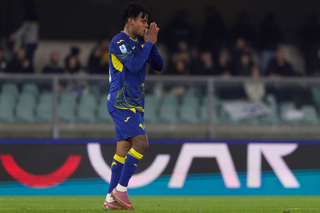 Orban in azione durante Verona-Pisa (Getty)