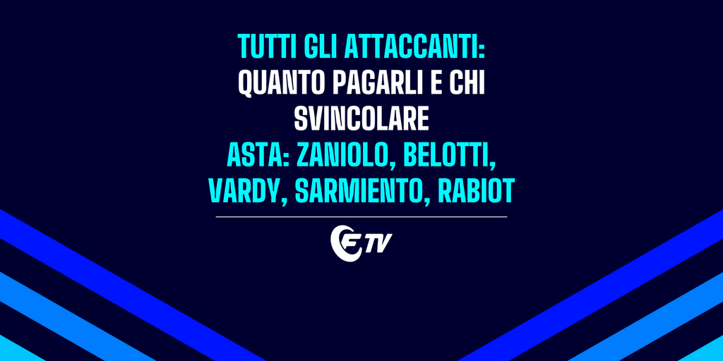 LIVE! Tutti gli attaccanti: quanto spendere e chi svincolare | Analisi ultimi arrivi: Zaniolo, Sarmiento e Lorran | Campionchilling | Fantacalcio TV