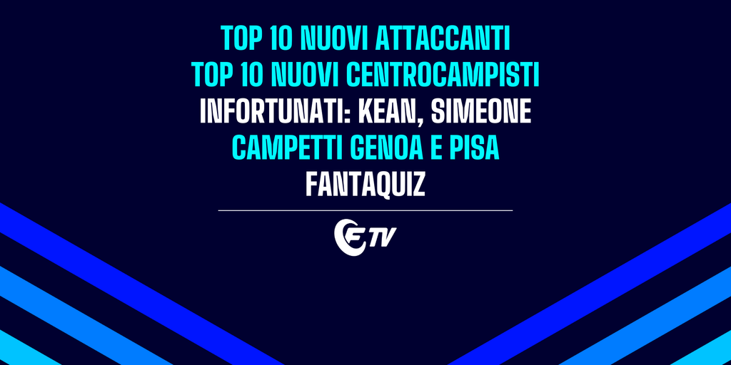 Copertina: LIVE! Top 10 nuovi attaccanti e centrocampisti | News: Kean, Simeone e Dumfries | Fantaquiz | Social 65.5®  | Fantacalcio TV
