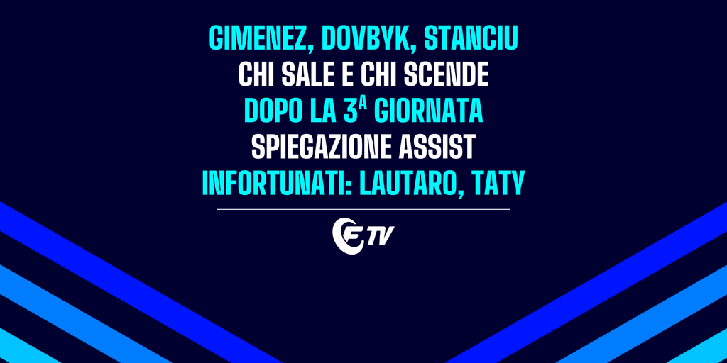 Copertina: LIVE! Gimenez, Dovbyk e Vlahovic: chi sale, chi scende | Spiegazione assist | Campionchilling | Fantacalcio TV