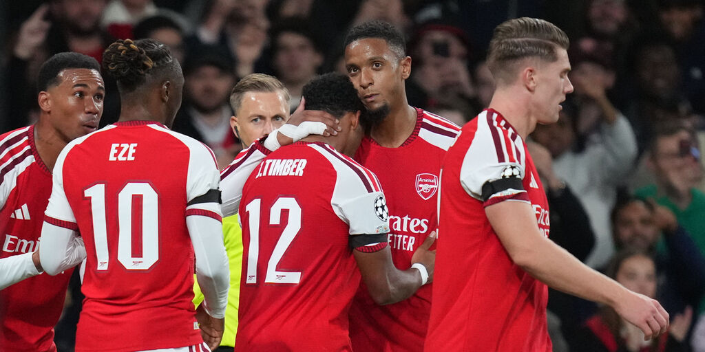 Il Lilla dura un tempo poi l'Arsenal cala il tris con Timber, Eze e Saka