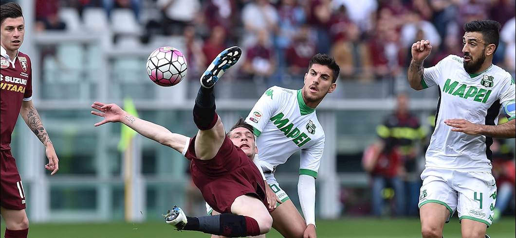 Copertina: Il Sassuolo batte 3-1 il Torino con i gol di Sansone, Peluso e Trotta