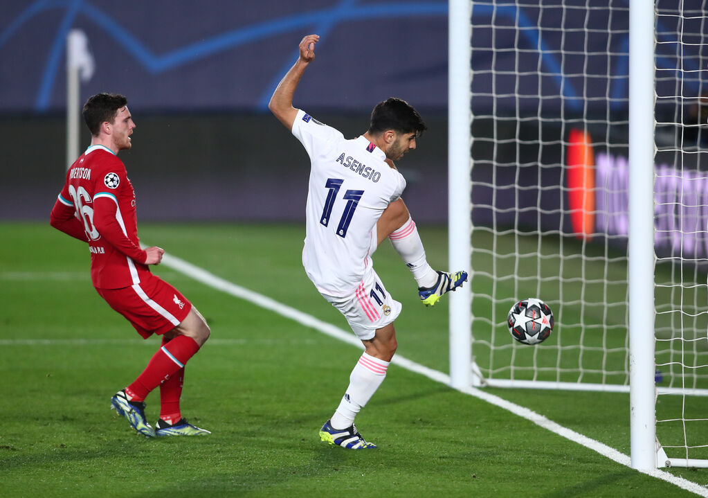 Asensio in gol contro il Liverpool (Getty Images)