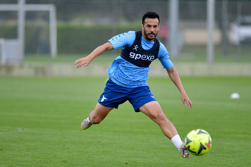 Lazio, Pedro in allenamento (Getty)