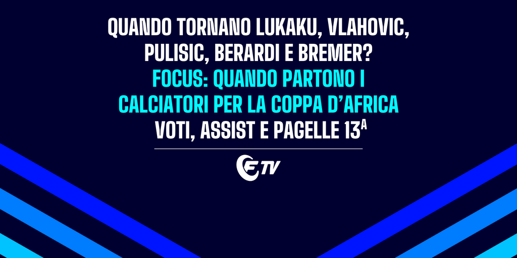 Copertina: LIVE! Quando tornano Lukaku, Vlahovic, Pulisic e Berardi | Quando partono i calciatori per la Coppa d'Africa | Campionchilling | Fantacalcio TV