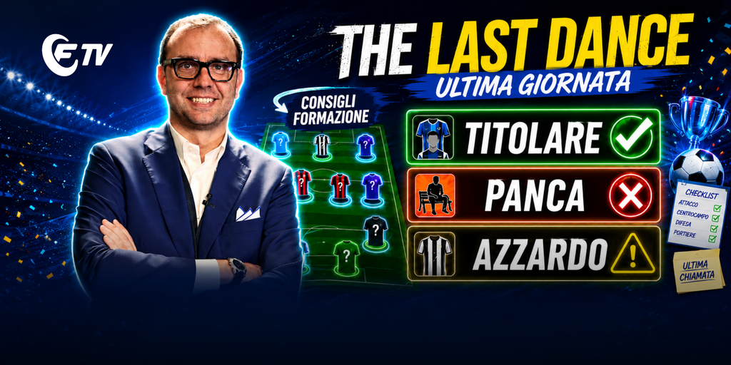 Copertina: Live! Consigli Fantacalcio 38ᵃ giornata | Pulisic, Nico Paz, Dybala, Thuram e Scamacca | Line Up Day con Trevisani | Fantacalcio TV