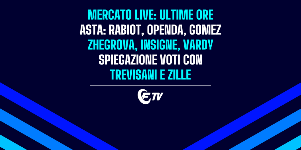 Copertina: LIVE! Calciomercato: Rabiot, Openda, Zhegrova, Insigne e Vardy | Spiegazione voti con Trevisani e Zille | Senza Bonus | Fantacalcio TV