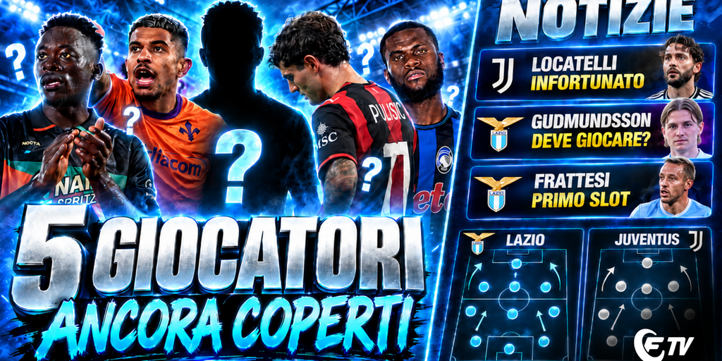 Copertina: LIVE! 5 nomi ancora coperti | Locatelli, Gudmundsson, Frattesi e Maldini: le ultime | con Federica Zille | Fantacalcio TV