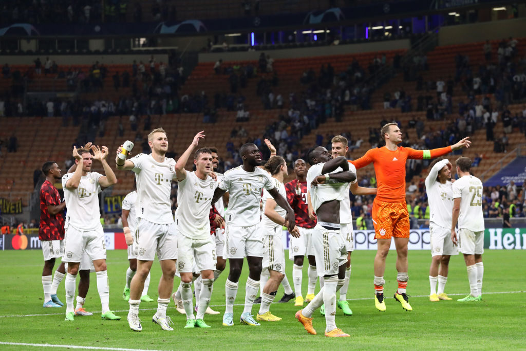 I festeggiamenti del Bayern Monaco dopo la vittoria sull'Inter in Champions League (Getty Images)