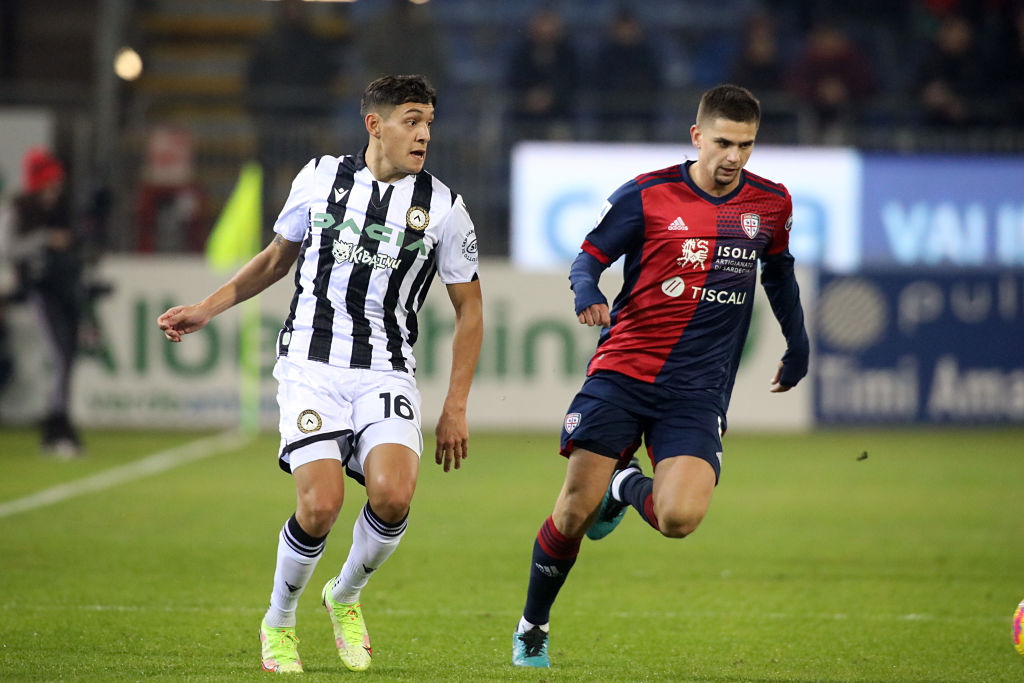Un momento di gioco tra Cagliari ed Udinese (Getty Images)