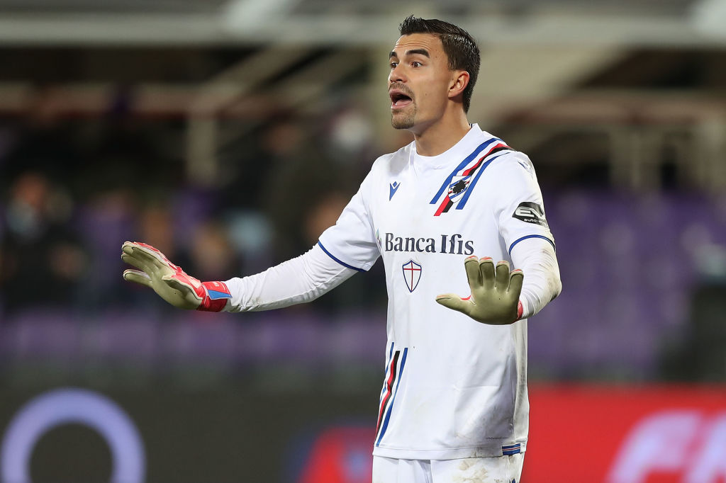 Sampdoria-Genoa, Audero ha parato il rigore sull'1-0 (Getty Images)