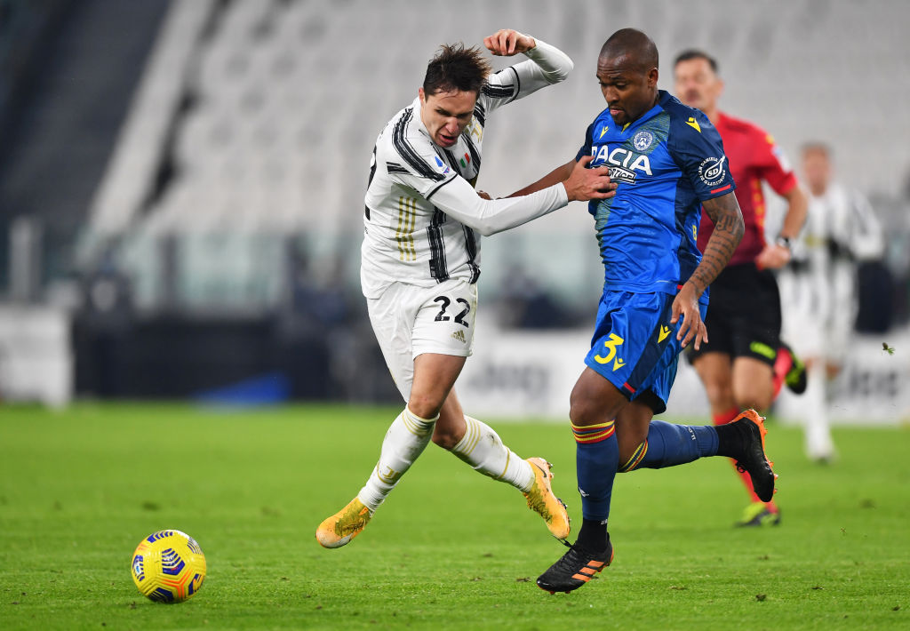 Federico Chiesa contro l'Udinese (Getty Images)