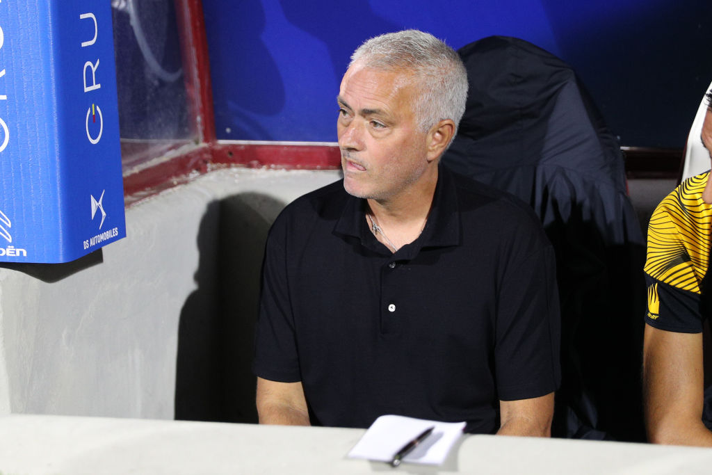 La conferenza stampa di Mourinho, mister della Roma, prima della sfida alla Cremonese (Getty Images)