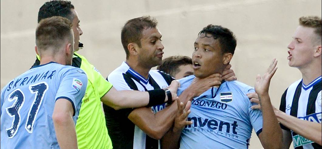 Copertina: Nervi tesi al Friuli, finisce 1-1 fra Udinese e Sampdoria: a Zapata risponde Muriel