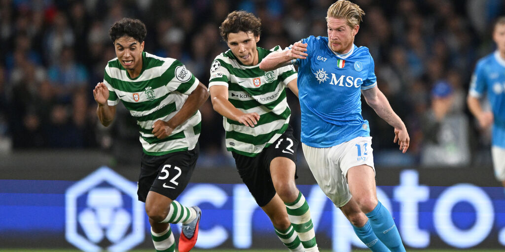 Copertina: De Bruyne inventa, Hojlund punisce: il Napoli vince soffrendo con lo Sporting