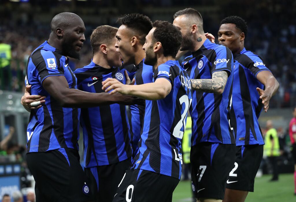 Inter-Atalanta 3-2, l'esultanza dopo l'1-0 di Lukaku (Getty)