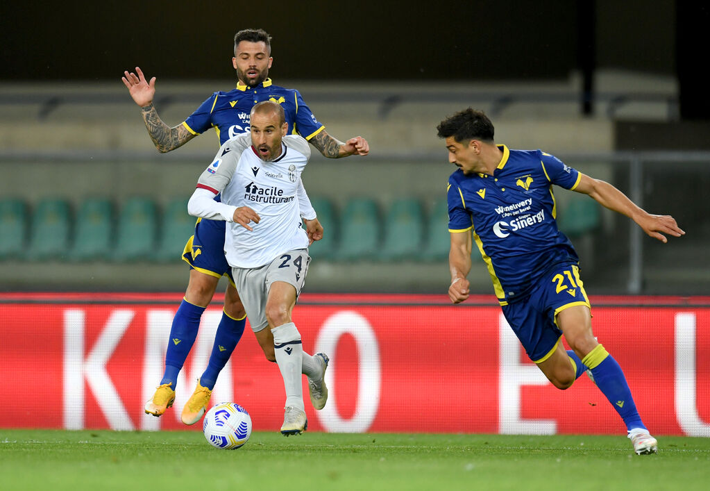 Bologna, Palacio in azione contro il Verona (getty)
