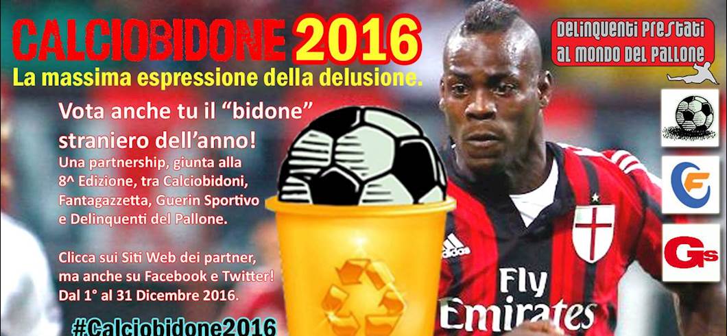 Copertina: Calciobidoni e Fantagazzetta presentano: 8a edizione premio "Bidone dell'anno"