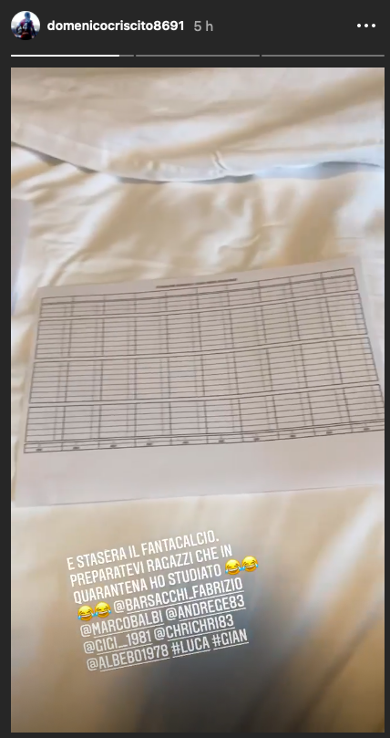 Criscito che studia per il Fantacalcio