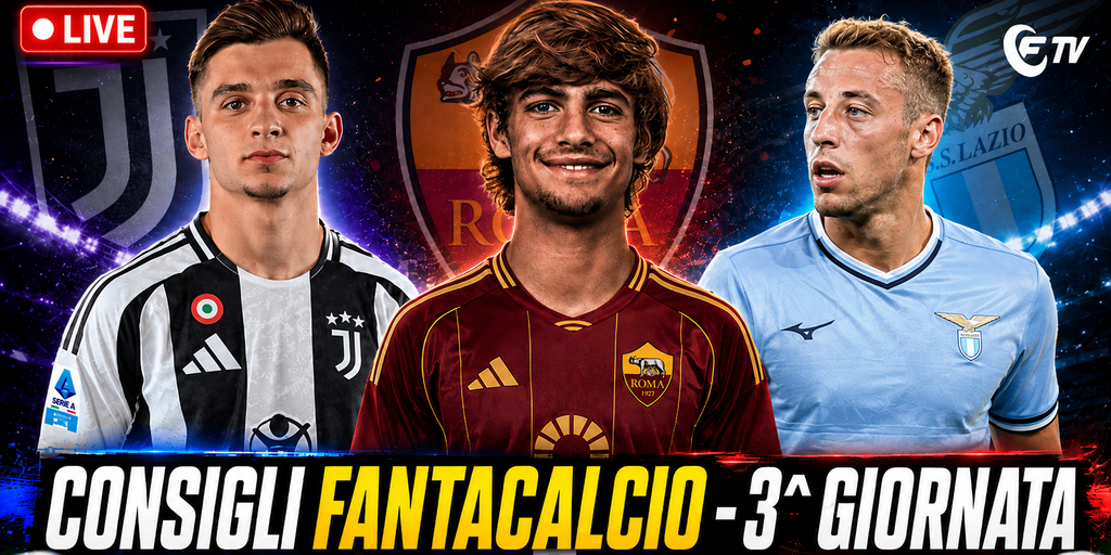 Copertina: LIVE! Consigli di formazione 3ᵃ e Fanta-Ex da schierare | McTominay, Orsolini, McKennie: check infortunati | Da Malen a Frattesi: focus per l'asta | Pre Line-Up Day | Fantacalcio TV