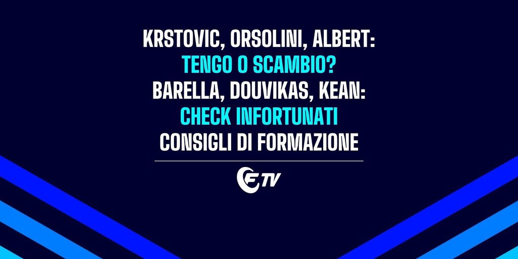 Live! Da Krstovic a Orsolini: scambio o no? | Barella, Douvikas, Kean: check infortunati | 5 Fanta-Ex da schierare | Pre Line-Up Day | Fantacalcio TV