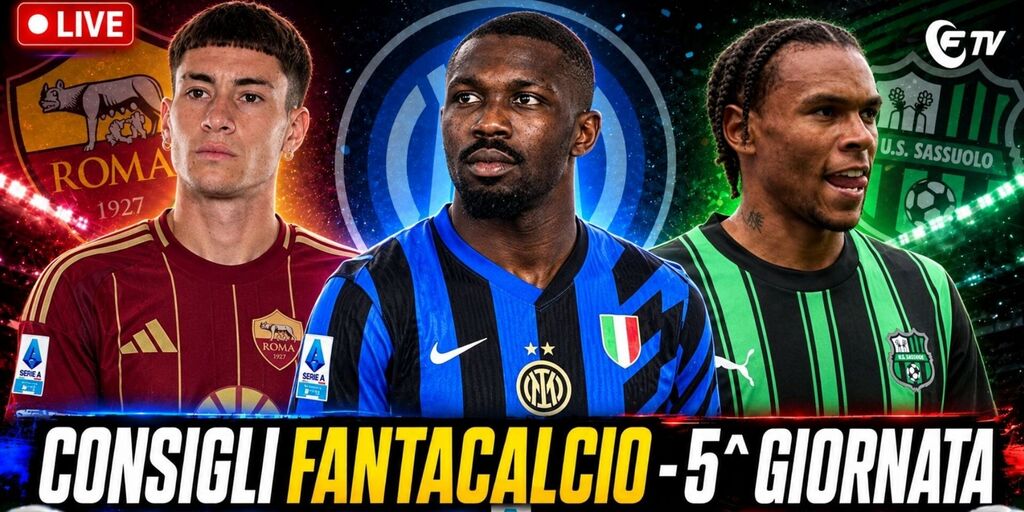 Copertina: LIVE! Consigli di formazione 5ᵃ e Fanta-Ex da schierare | Calhanoglu, Dovbyk, Busio: check infortunati | Outsider o qualcosa di più? 5 nomi | Pre Line-Up Day | Fantacalcio TV