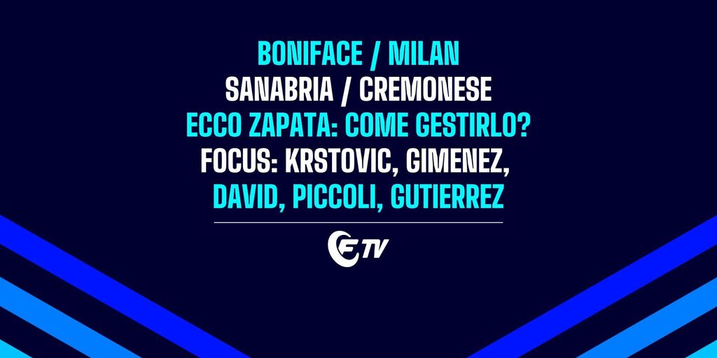 Copertina: Live! Boniface, Zapata, Piccoli: i consigli | Krstovic, Sanabria Gimenez: analisi verso l'asta | Bailey subito KO | Summer Vibes | Fantacalcio TV