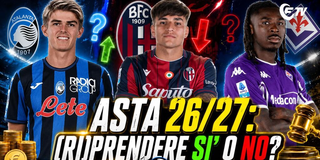 Copertina: LIVE! Asta 26/27: da (ri)prendere, sì o no? Focus su 10 nomi | Atta-Fiorentina! Cambia l'Udinese | Summer Vibes | Fantacalcio TV