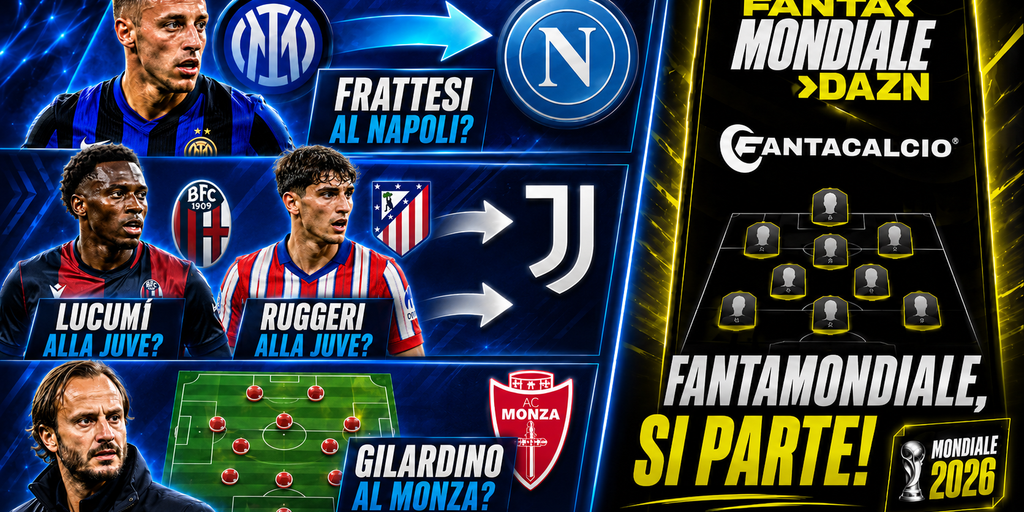 Copertina: LIVE! Fantamondiale, si parte! | Frattesi - Napoli e Lucumì + Ruggeri - Juventus | Il Monza a Gilardino? Analisi e consigli | Summer Vibes | Fantacalcio TV
