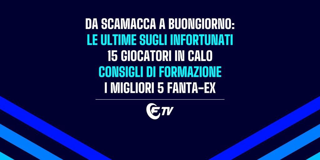 Copertina: Live! 15 giocatori in calo: si riprenderanno? | Buongiorno, Scamacca, Dele-Bashiru: check infortunati | Pre Line-Up Day | Fantacalcio TV