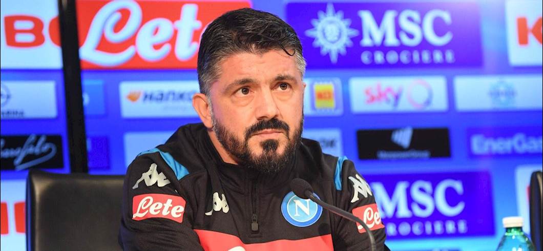 Copertina: Napoli, conferenza stampa di Gattuso e De Laurentiis: "Obiettivo Champions League"