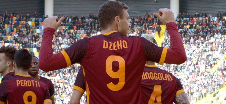 Copertina: Dzeko si riscatta, Florenzi la chiude: ottava di fila Roma a Udine    