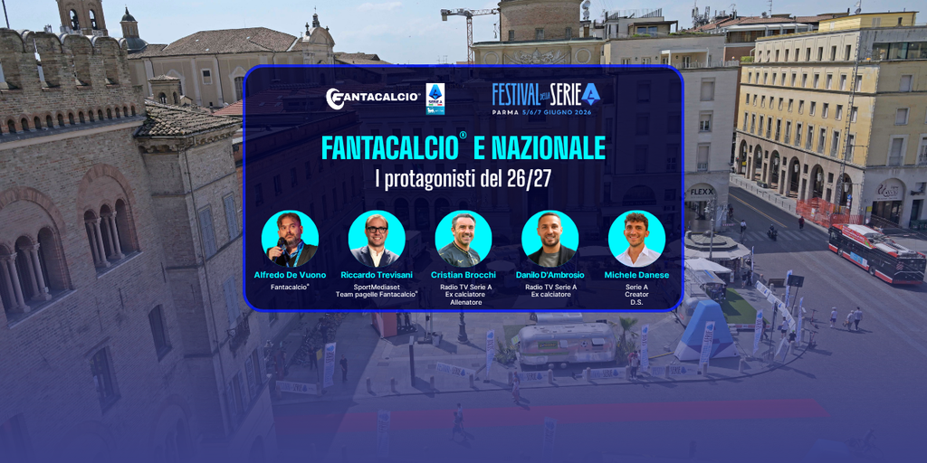 Copertina: "Fantacalcio® e Nazionale: i protagonisti del 26/27" e Fantacalcio Quiz: i nostri appuntamenti al Festival della Serie A 2026