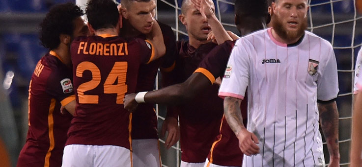 Copertina: La Roma passeggia sul Palermo e "vede" il terzo posto