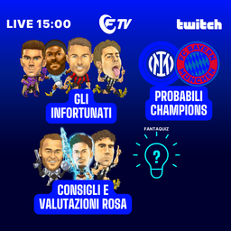 Copertina: Live! Gosens, Nuno, Gimenez ed Yildiz: infortunati | Probabili Inter-Bayern | Fantaquiz | Social 65.5® | Fantacalcio TV