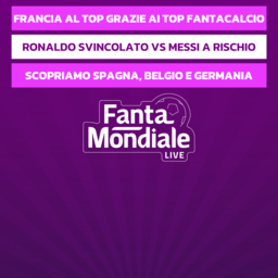 LIVE! Francia al Top coi suoi Fanta-Top | Ronaldo svincolato | Spagna, Belgio e Germania | FantaMondiale Live | FANTACALCIO TV Copertina: LIVE! Francia al Top coi suoi Fanta-Top | Ronaldo svincolato | Spagna, Belgio e Germania | FantaMondiale Live | FANTACALCIO TV