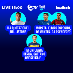 Copertina: LIVE! 11 a quotazione 1 nel listone | Focus asta: Morata, Esposito, Elmas, De Winter | Primo check infortunati | Fantacalcio TV