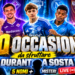 Copertina: LIVE! 10 Occasioni in saldo durante la sosta | Dovbyk, Casadei, Dimarco, Wesley: le ultime | Pagelle con Di Marzio e Zille | Fantacalcio TV