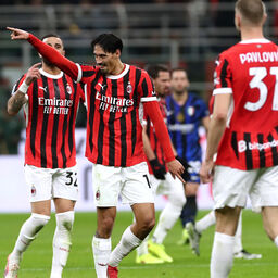 Copertina: De Vrij nel recupero riprende Reijnders: 1-1 tra Milan e Inter